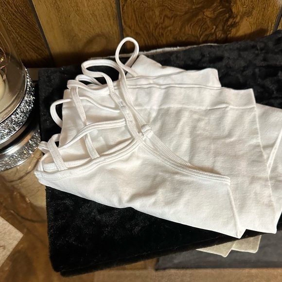 White Triple Criss Cross Tank top OS - Picture 4 of 4